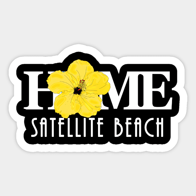 LOVE Satellite Beach yellow hibiscus Sticker by HomeBornLoveFlorida